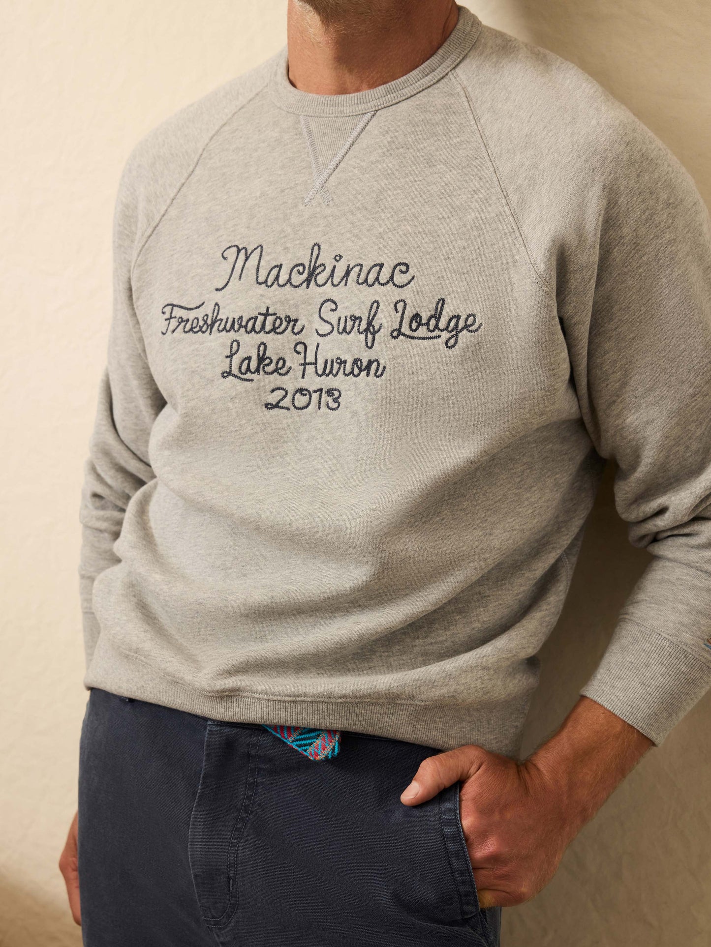 High Standard Fleece Graphic Crewneck - Silver Ash Heather