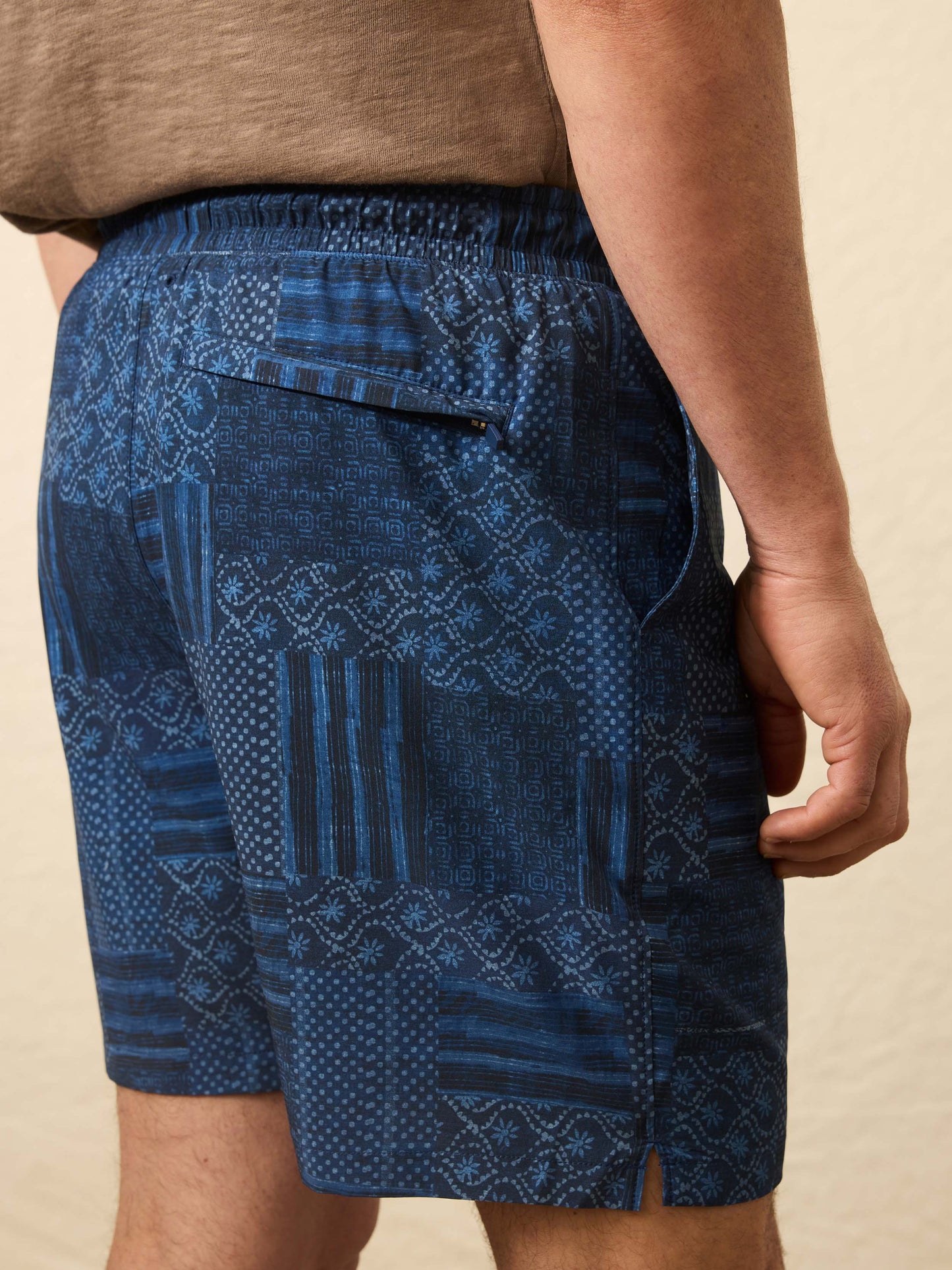 Shorelite Lined Trunk (7") - Harbor Blues Patchwork