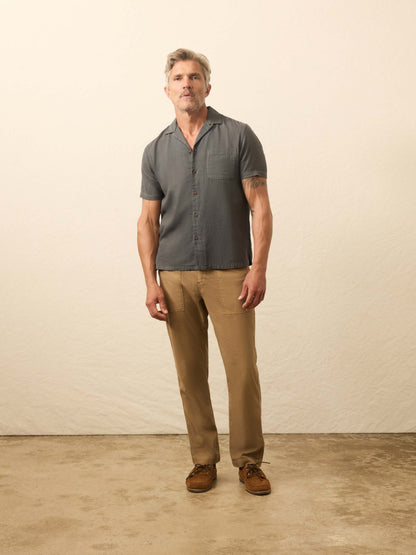 Short-Sleeve Hemp Blend Shirt - Washed Charcoal