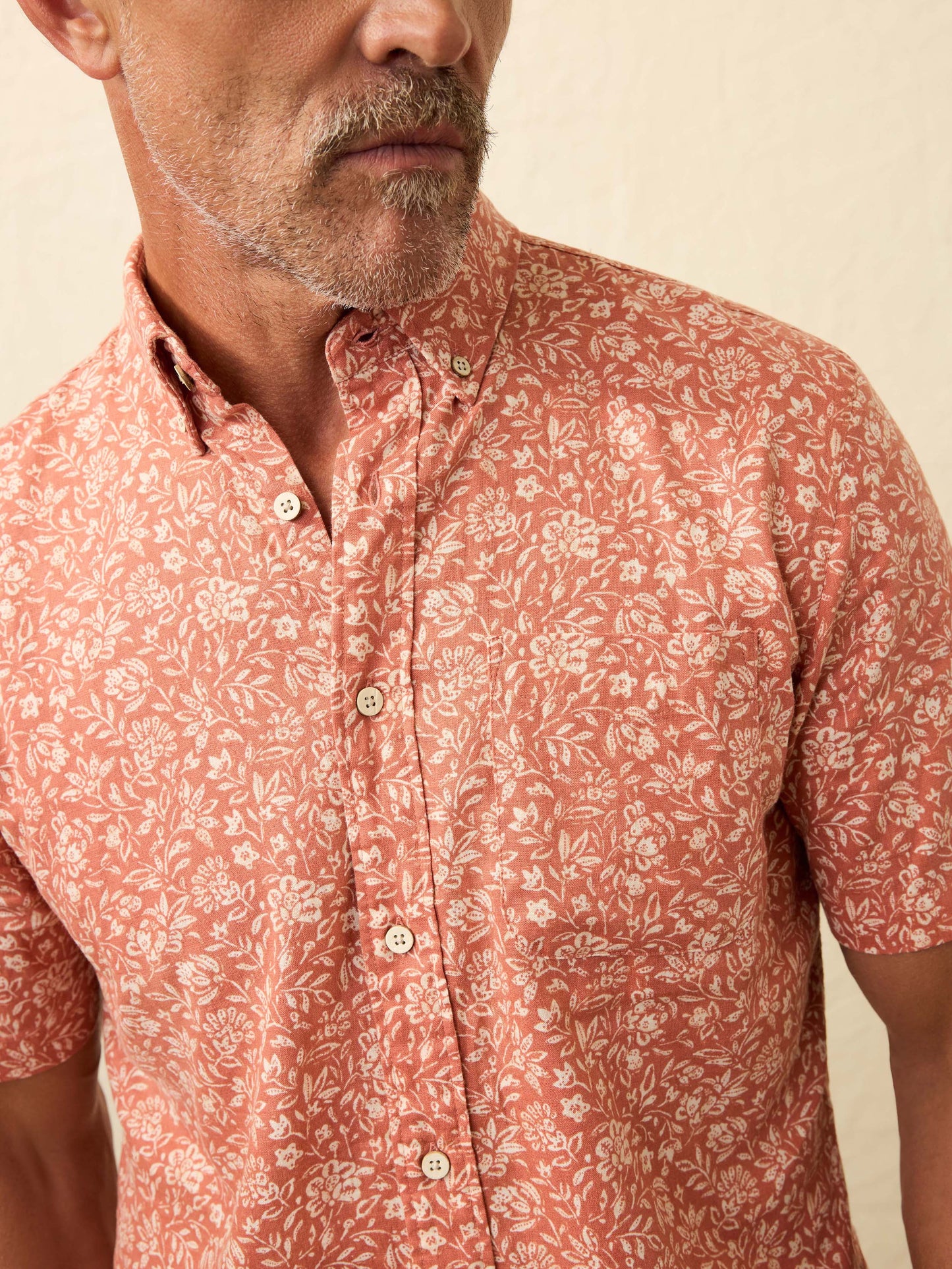 Short-Sleeve Breeze Shirt - Coral Beach Floral