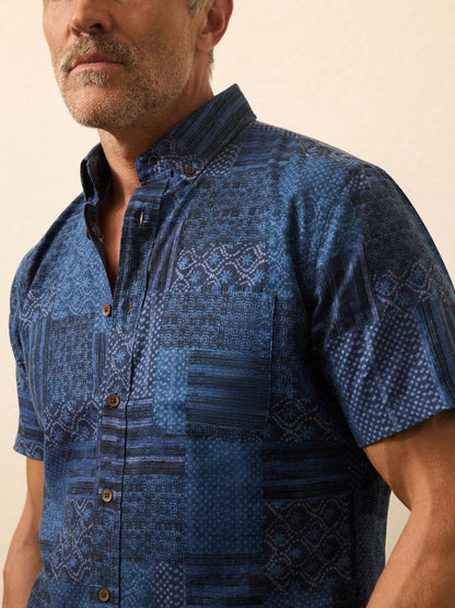 Short-Sleeve Breeze Shirt - Harbor Blues Patchwork