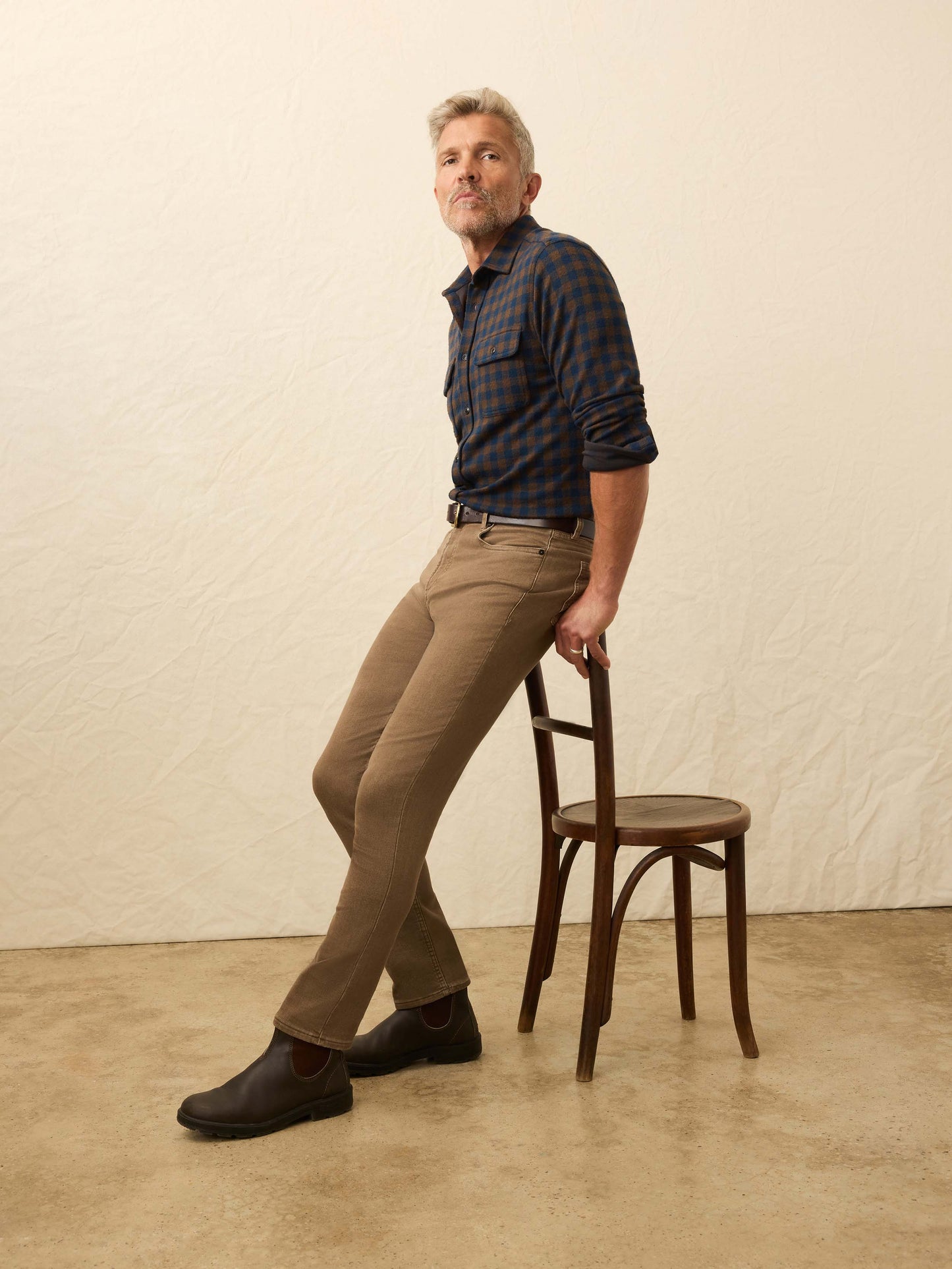 Legend™ Sweater Shirt - Navy Woodland Check