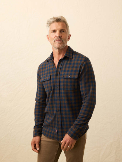 Legend™ Sweater Shirt - Navy Woodland Check
