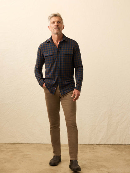 Legend™ Sweater Shirt - Navy Woodland Check