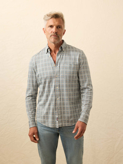 Coastline Knit Shirt - Autumn Storm Plaid