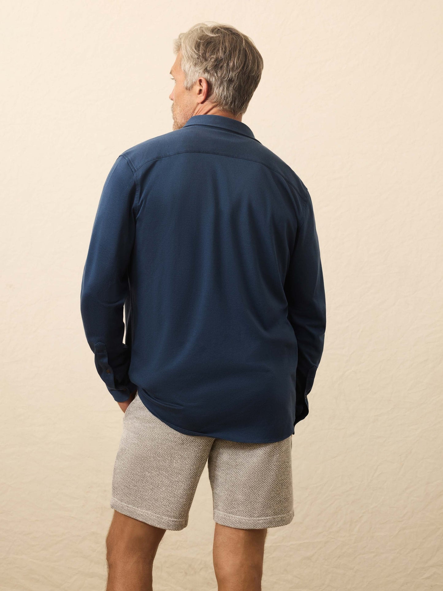 Coastline Knit Shirt - Blue Nights