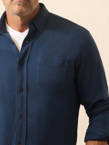 Coastline Knit Shirt - Blue Nights