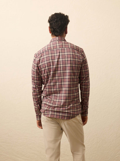 Coastline Knit Shirt - Redstone Forest Plaid