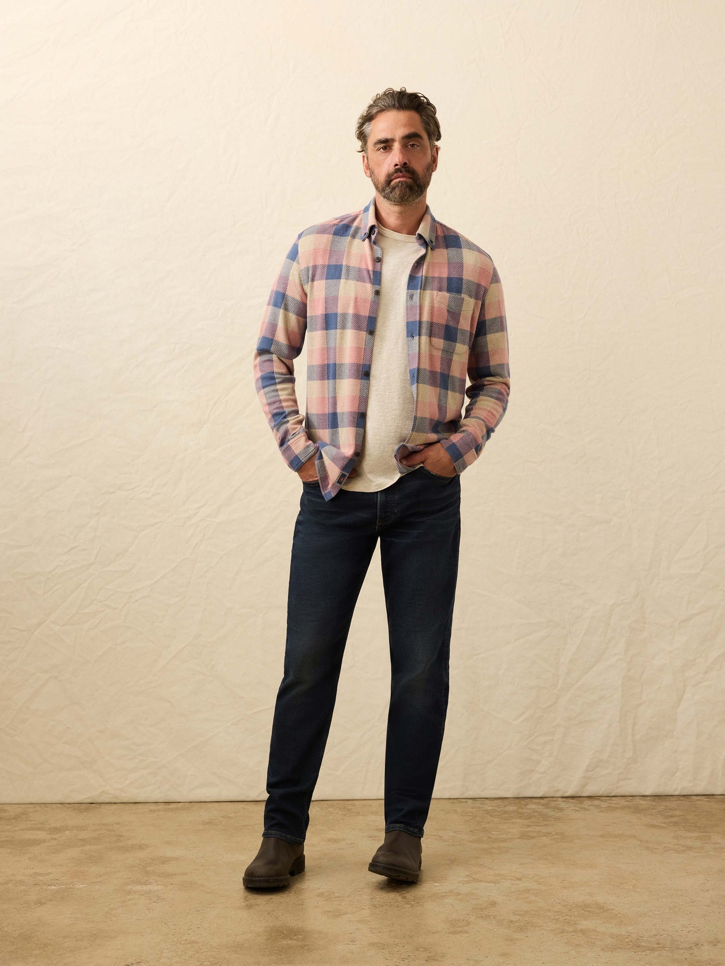 Legend™ Sweater Shirt (Single Pocket) - Copper Navy Buffalo