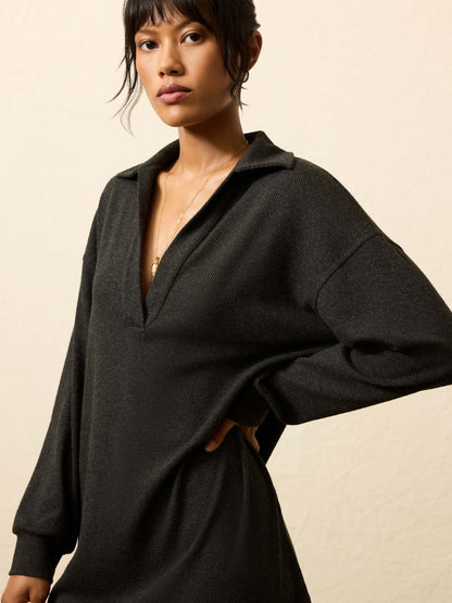 Legend™ Sweater Hudson Dress - Heathered Black Twill
