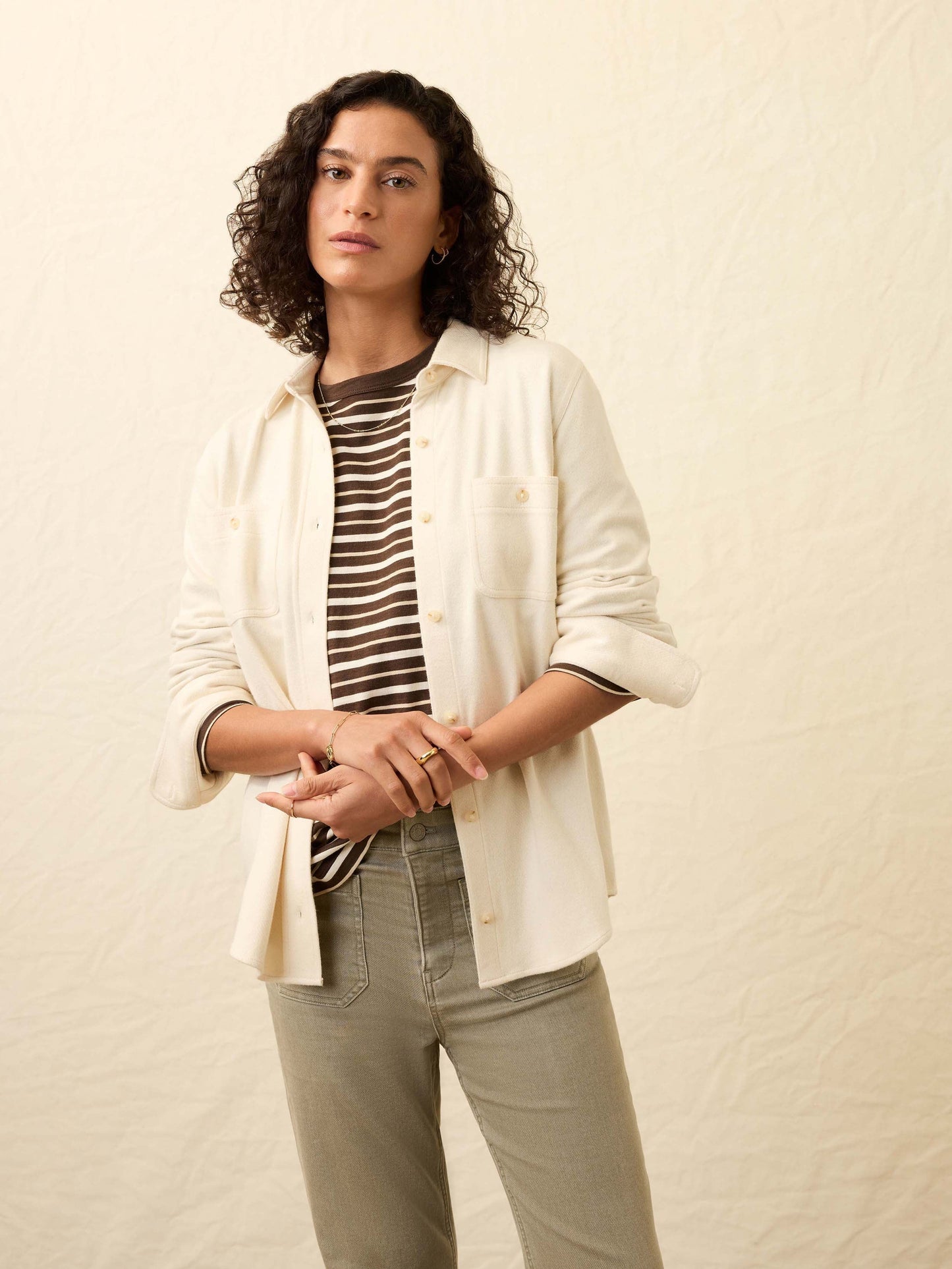 Legend™ Sweater Shirt - Light Oatmeal Twill