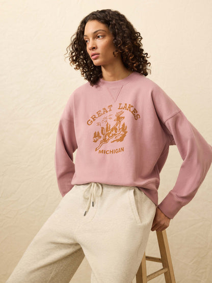 High Standard Fleece Vintage Crewneck - Nostalgia Rose
