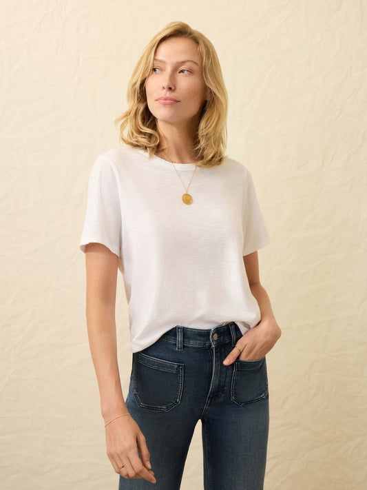 Sunwashed Essential Tee - White