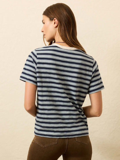 Sunwashed Essential Tee - Harbor Haze Stripe