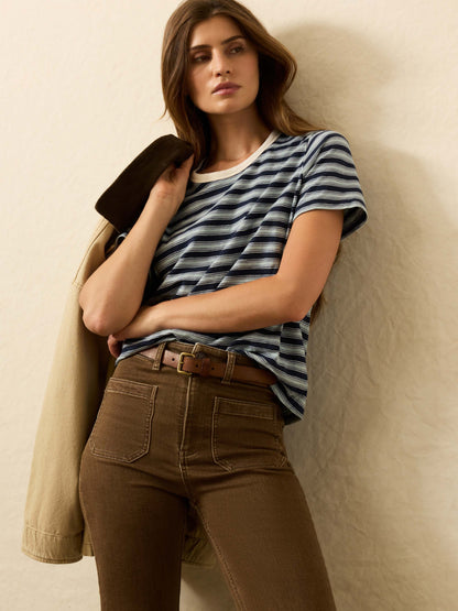 Sunwashed Essential Tee - Harbor Haze Stripe