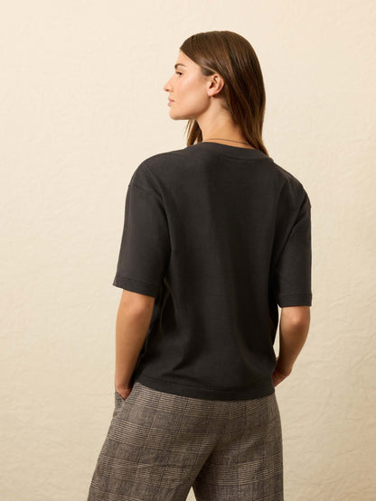 Hemp Blend Vintage Tee - Washed Black