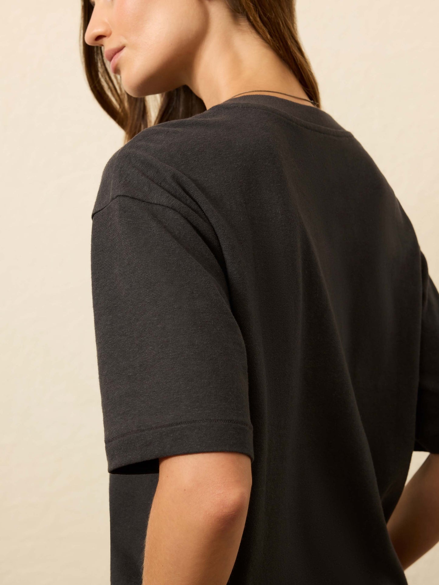 Hemp Blend Vintage Tee - Washed Black