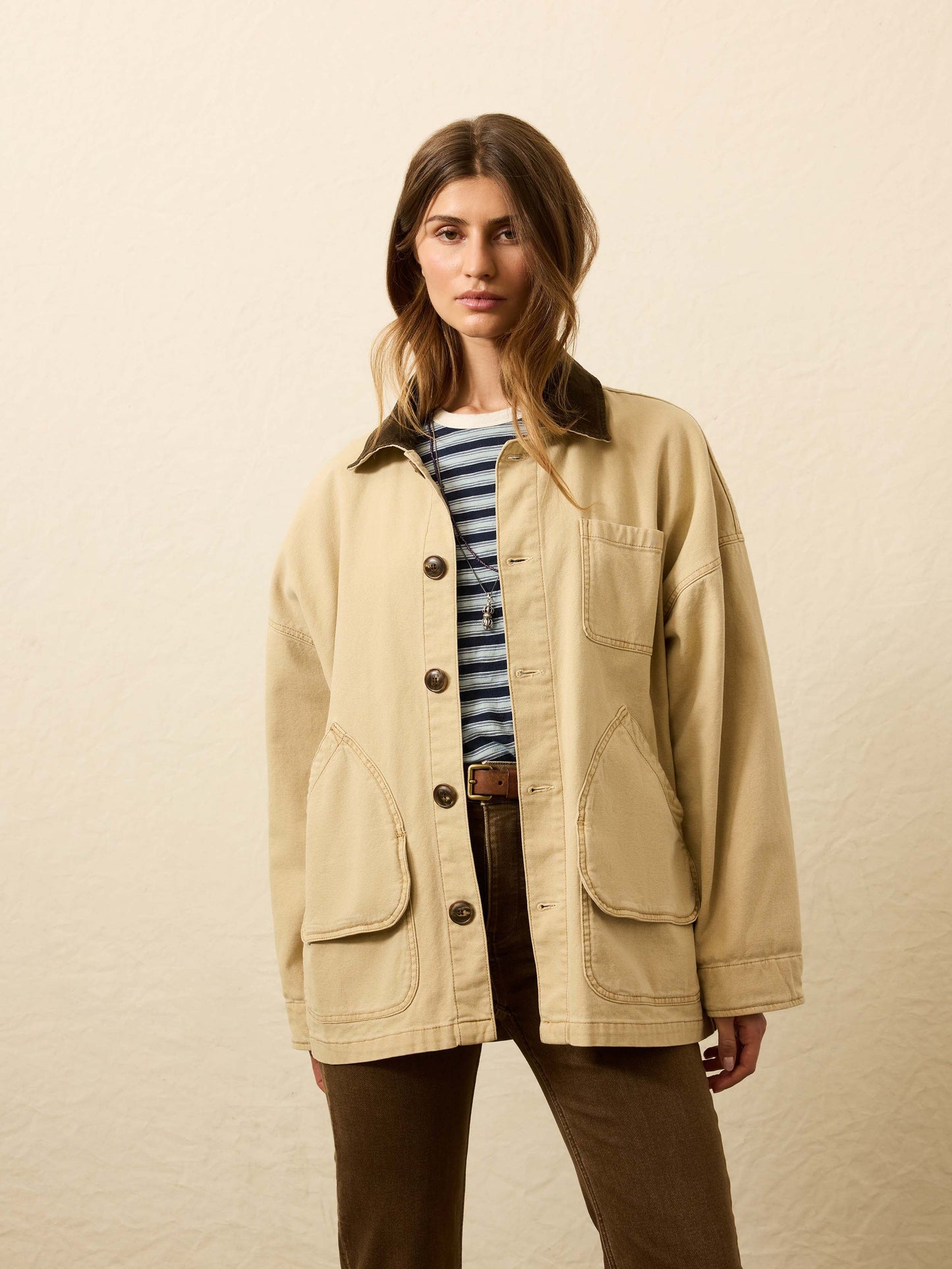 Sunwashed Canvas Barn Jacket - Sandy Khaki