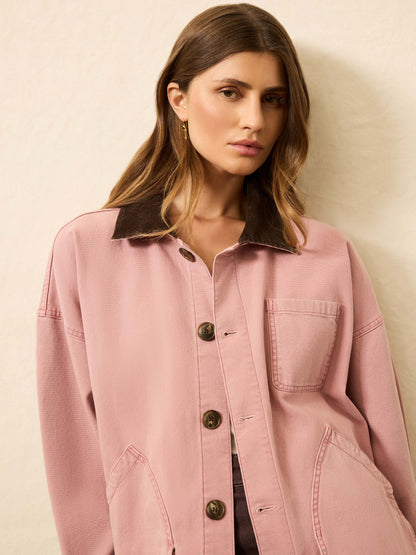 Sunwashed Canvas Barn Jacket - Nostalgia Rose