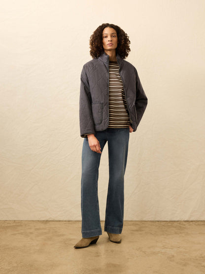 Sunwashed Quilted Jacket - Washed Charcoal