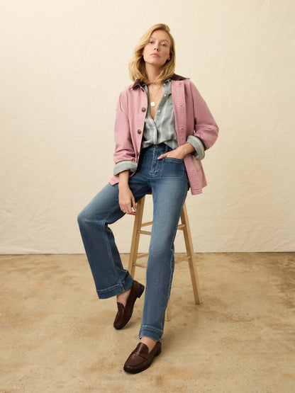 Heirloom Portuguese Flannel Relaxed Shirt - Blue Cove Stripe