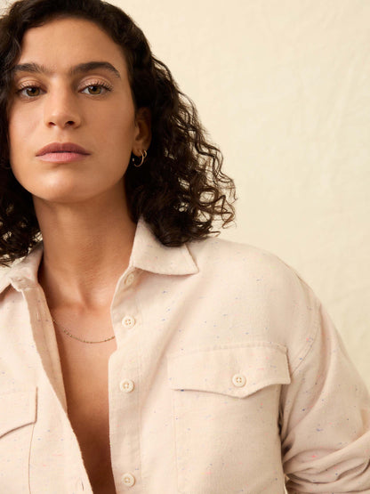 Heirloom Portuguese Flannel Overshirt - Dune Nep