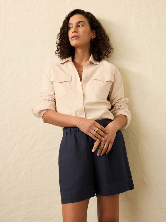 Heirloom Portuguese Flannel Overshirt - Dune Nep