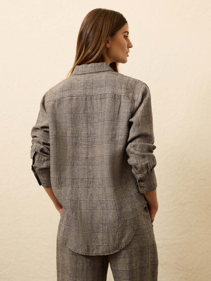 Laidback Linen Relaxed Shirt - Overlook Plaid