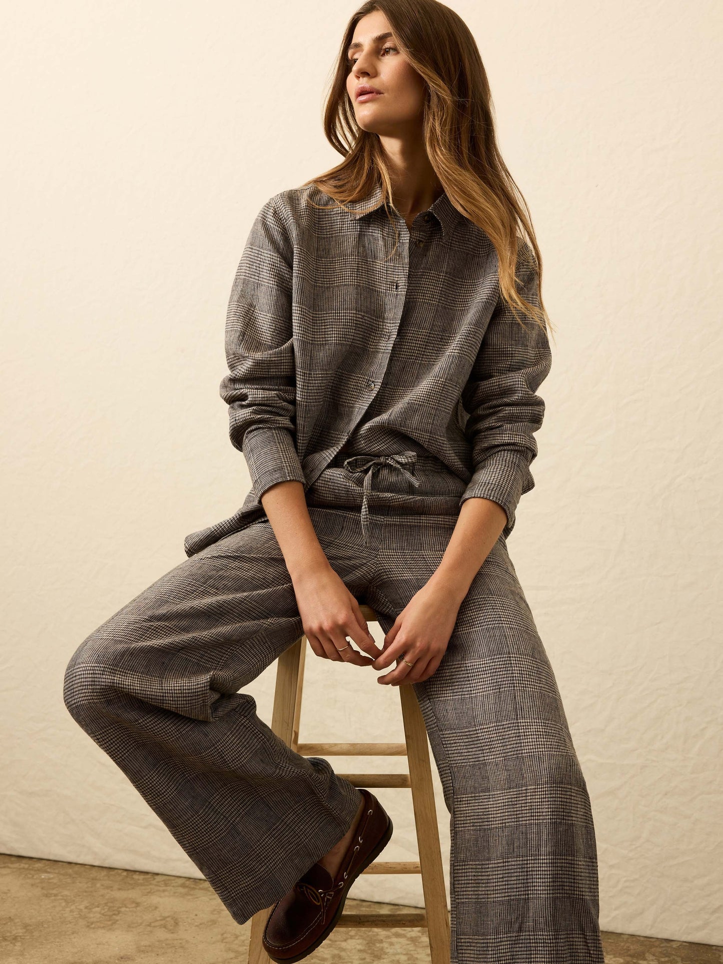 Laidback Linen Relaxed Shirt - Overlook Plaid