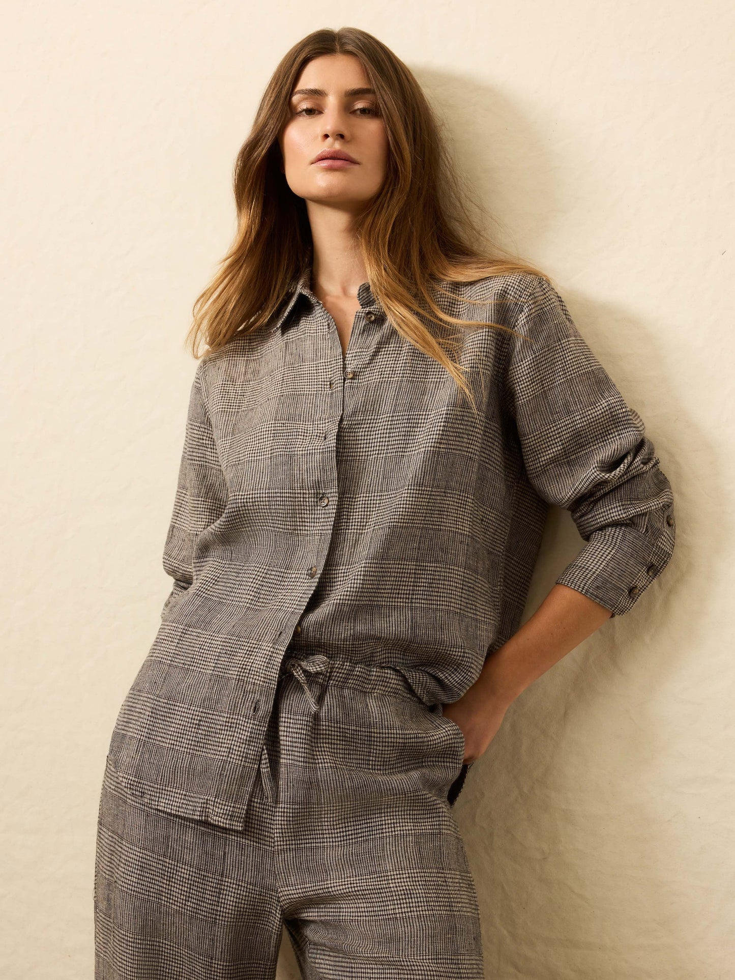 Laidback Linen Relaxed Shirt - Overlook Plaid