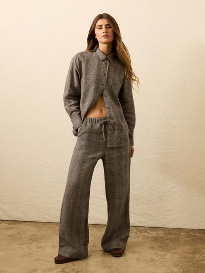 Laidback Linen Relaxed Shirt - Overlook Plaid