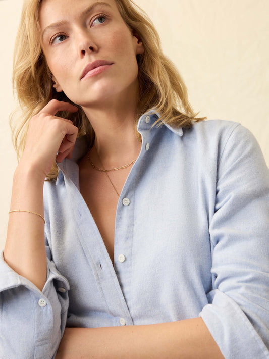 Heirloom Portuguese Flannel Relaxed Shirt - Amorosa Blue