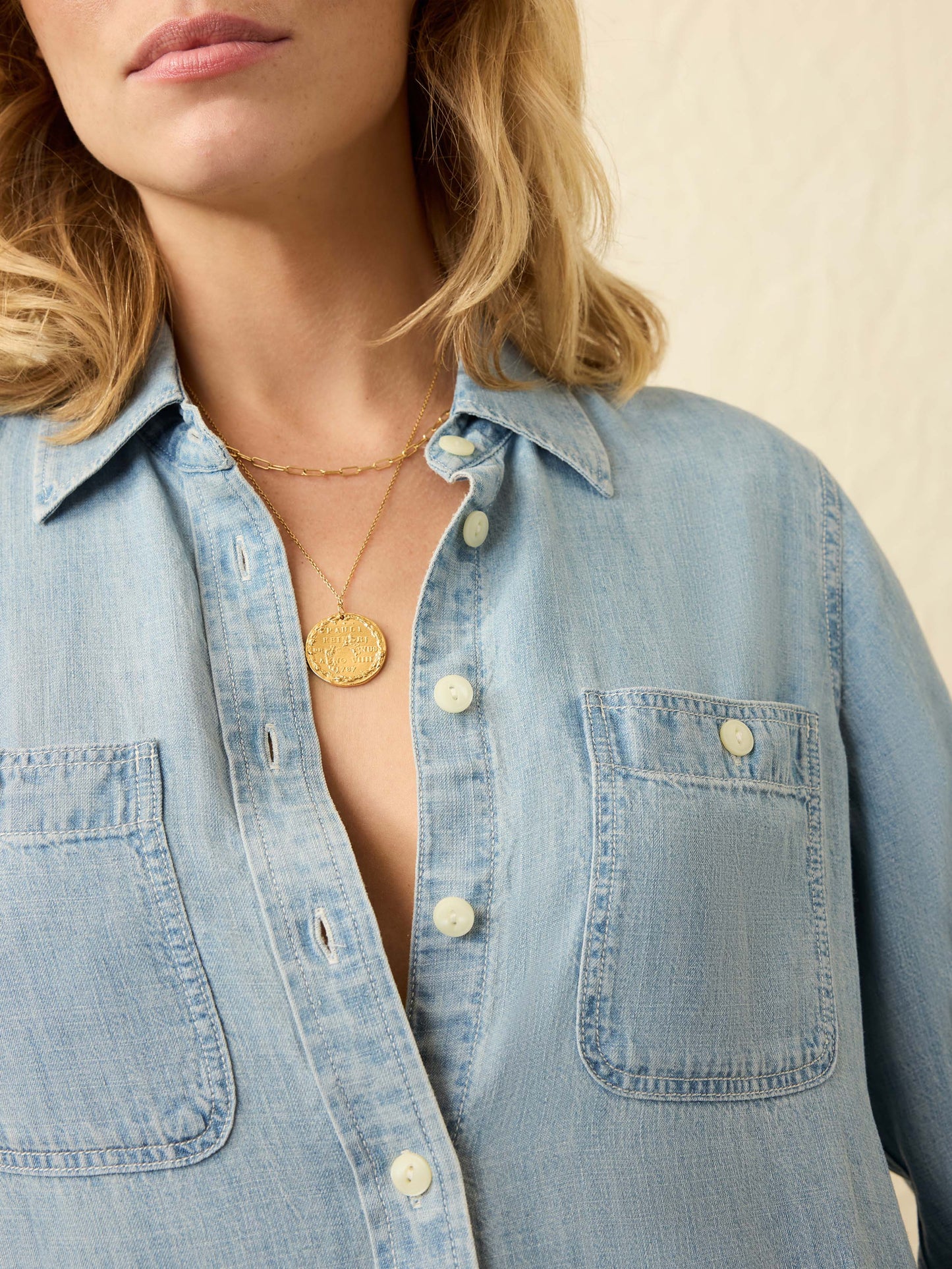 Tried & True Chambray Shirt - Mid Wash