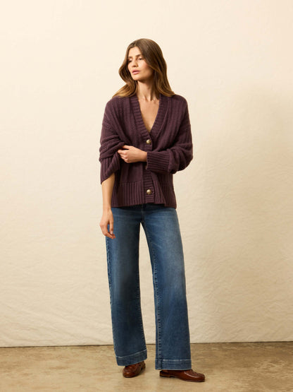 Heirloom Cotton Relaxed Cardigan - Huckleberry