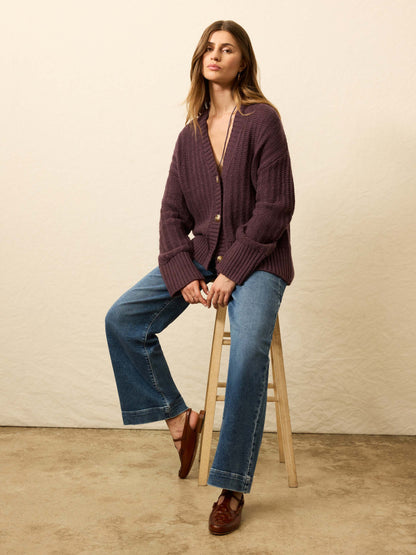 Heirloom Cotton Relaxed Cardigan - Huckleberry