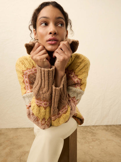 Highland Fairisle Cardigan - Lakeside Fairisle Haze