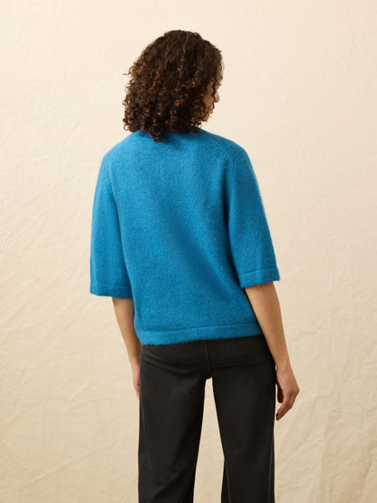 Apres Alpaca Cardigan - Blue Lights