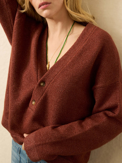 Jackson V Neck Popover - Smoked Paprika