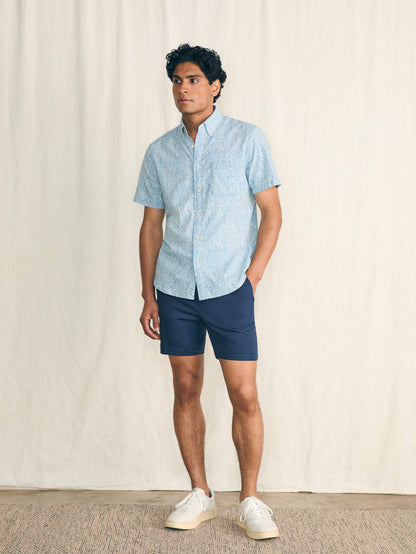 Short-Sleeve Stretch Playa Shirt (Tall) - South Pacific Geo