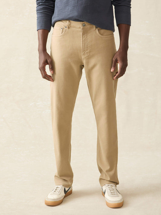 Stretch Terry 5-Pocket Athletic Fit - Desert Khaki