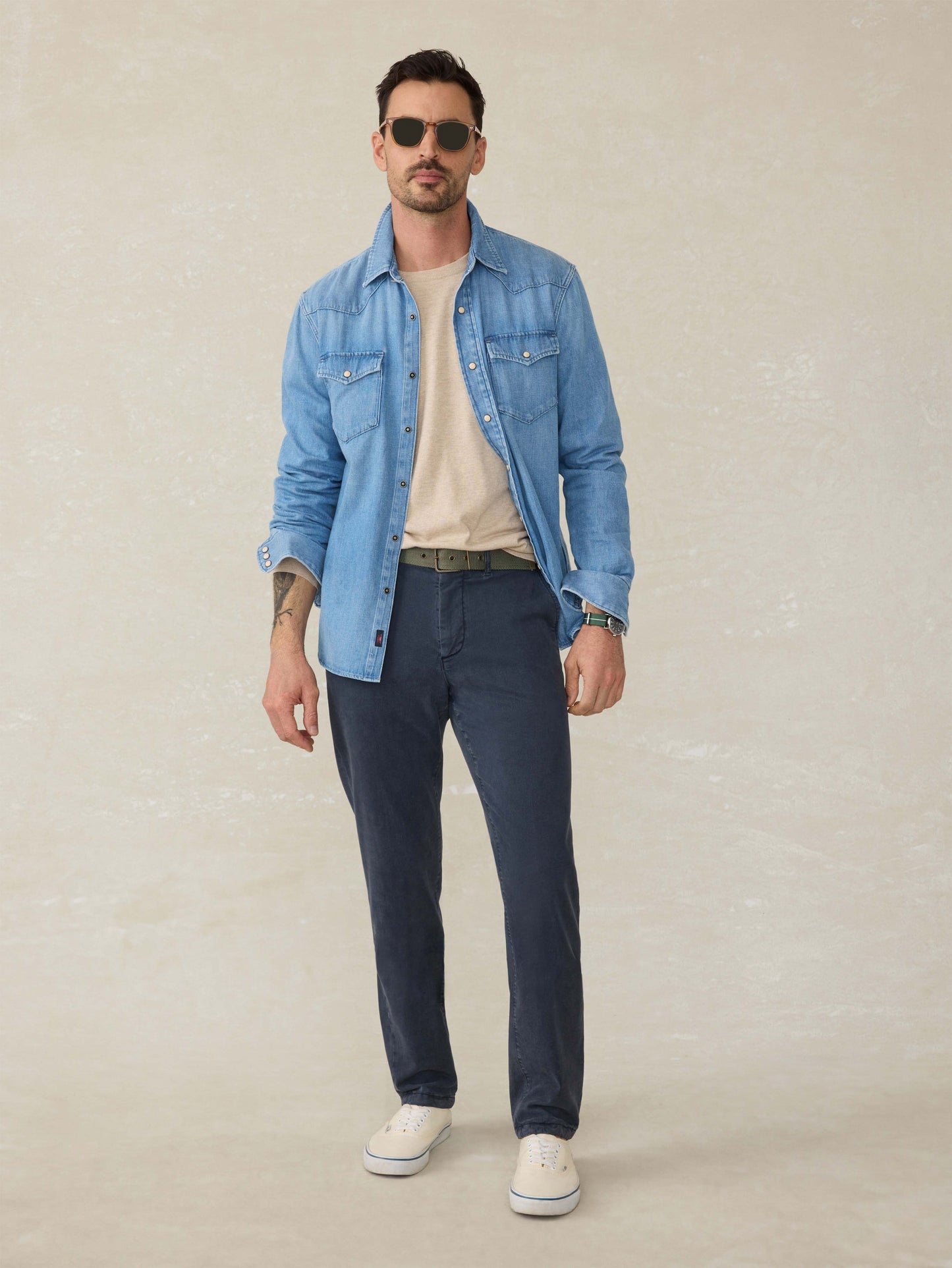 Coastline Stretch Chino - Blue Nights