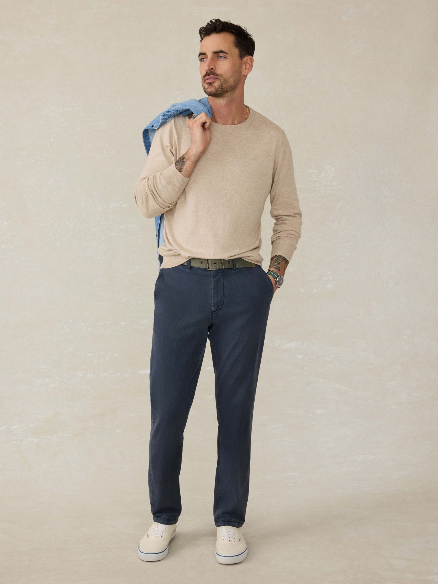 Coastline Stretch Chino - Blue Nights