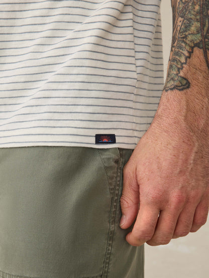 Sunwashed Tee - Cream Flint Stripe