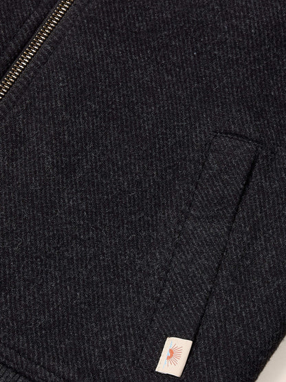Legend™ Lounge Full Zip - Heathered Black Twill