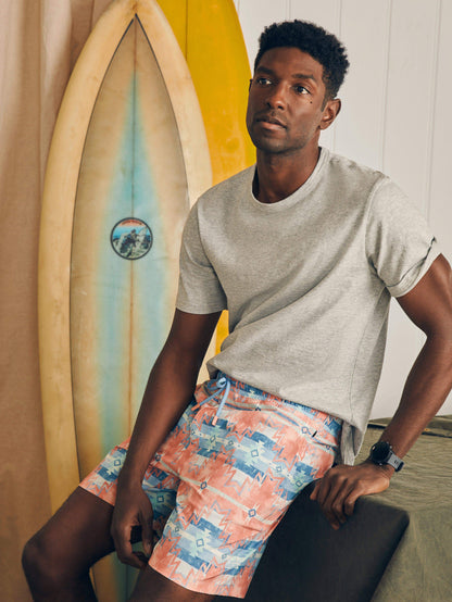 Doug Good Feather Shorelite Active Swim Short (7" Inseam) - Water Color Star Nation