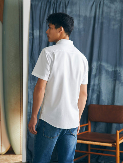 Short-Sleeve Supima Oxford Shirt - Pure White