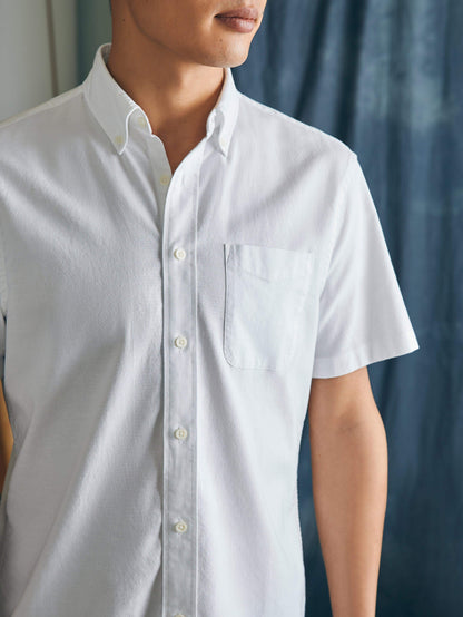 Short-Sleeve Supima Oxford Shirt - Pure White