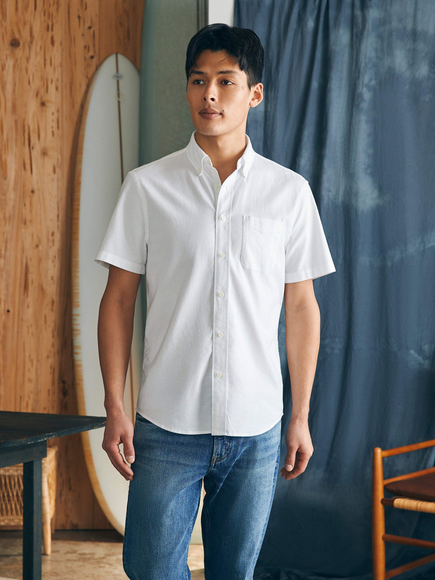 Short-Sleeve Supima Oxford Shirt - Pure White
