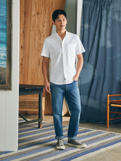 Short-Sleeve Supima Oxford Shirt - Pure White