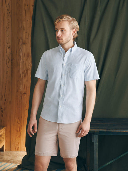 Short-Sleeve Supima Oxford Shirt - Classic Stripe